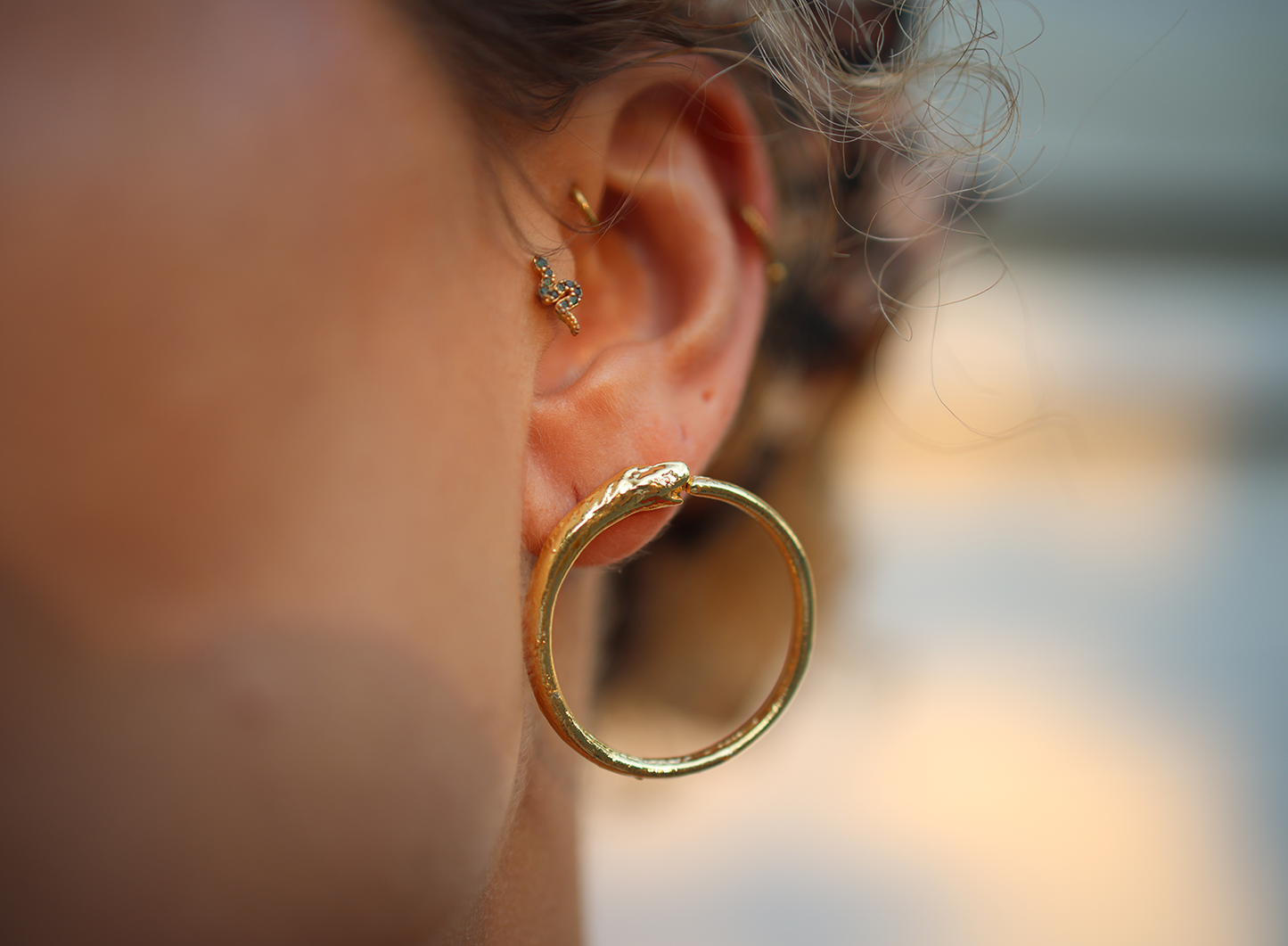 OUROBOROS - gold-plated earring